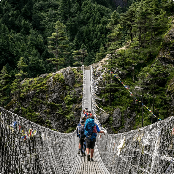 Suspension bridge in Tibet